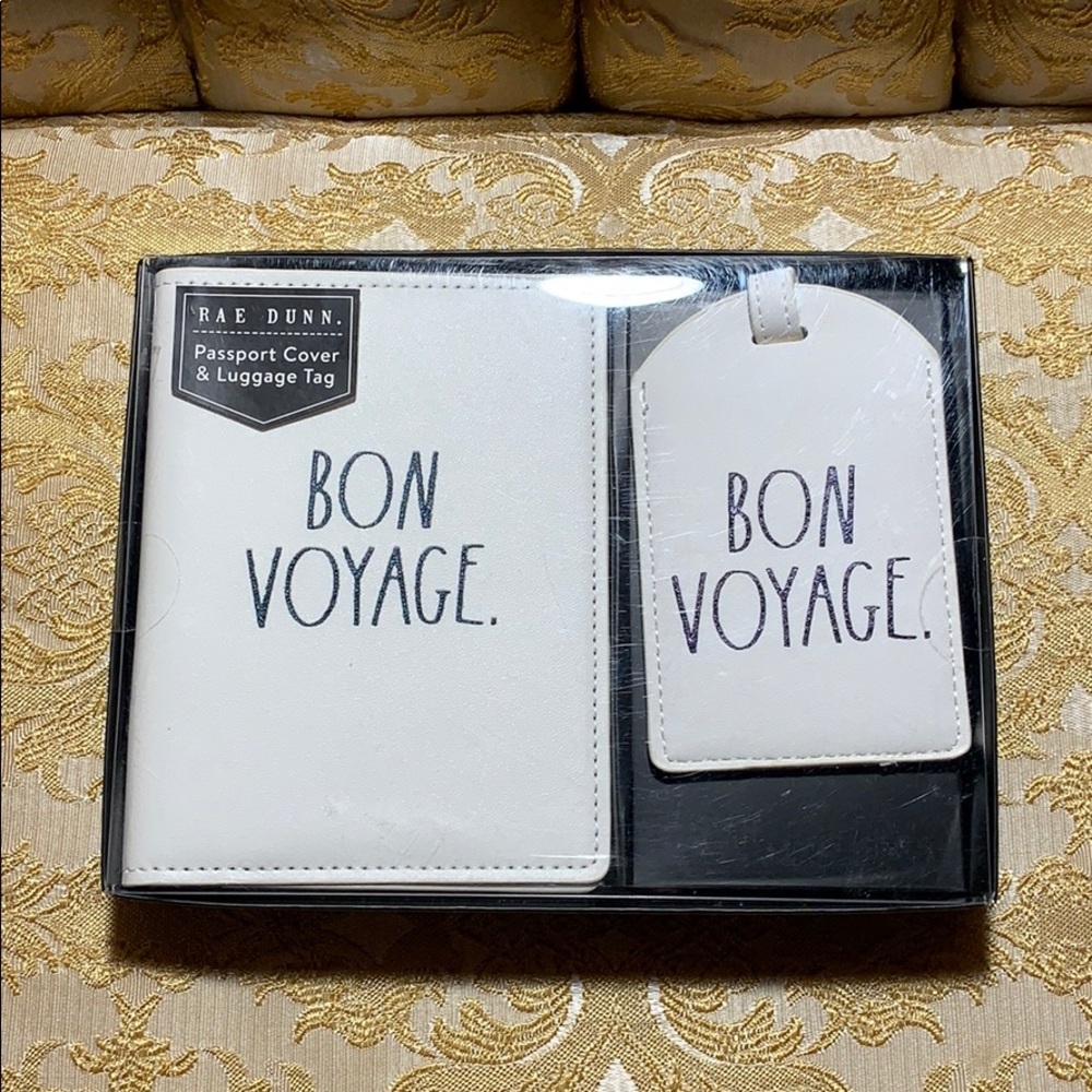SOLD Rae Dunn Passport Cover and Luggage Tag